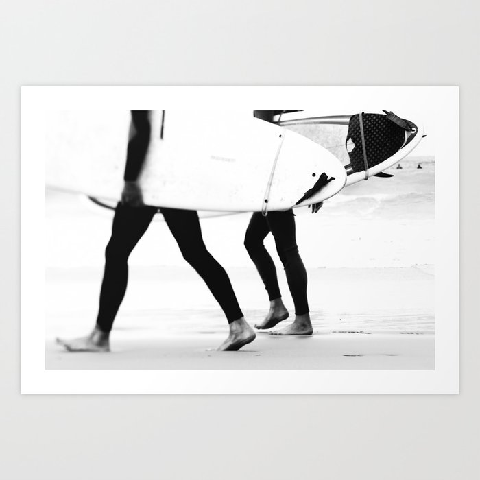 Catch a Wave Print - abstract black white surf board photography - Cool Surfers Print - Beach Decor Kunstdrucke
