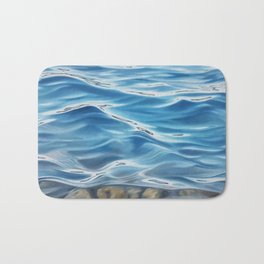 The Cure - lake water painting Bath Mat | Swimming, Lakeontario, Cottage, Greatlakes, Painting, Cabin, Calm, Reflections, Summer, Lakelife 
