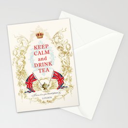 Keep Calm and Drink Tea Stationery Card