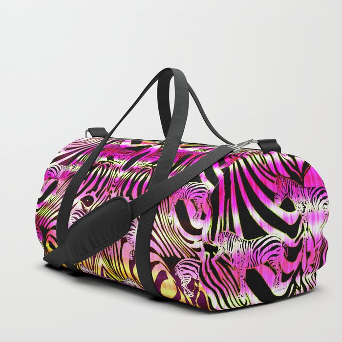 Wild Zebra Duffle Bag By Vikkisalmela Society6 Wild Zebra Duffle Bag