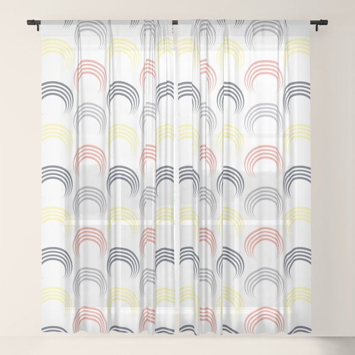 Colorful Arches 2 Sheer Curtain By Society6comanastasia Society6