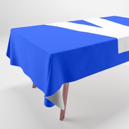letter V (White & Blue) Tablecloth