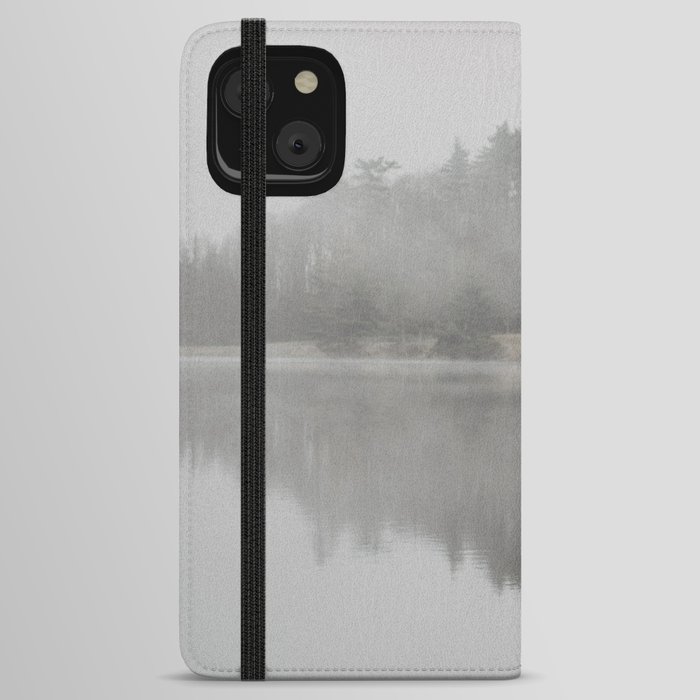 misty morning on the lake iPhone Wallet Case