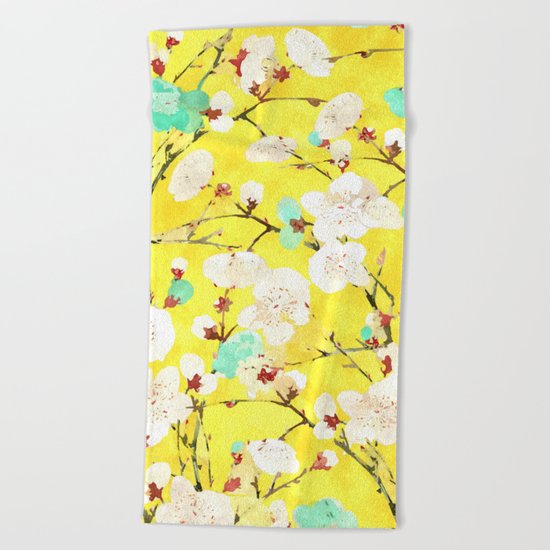 Cherry Blossom #society6 #painting #buyart Beach Towel