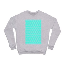 Honeycomb (White & Turquoise Pattern) Crewneck Sweatshirt