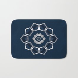 GeoFlower - Classy Blue Bath Mat