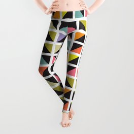 Geometric Pattern 241 (multicolored triangle boxes) Leggings