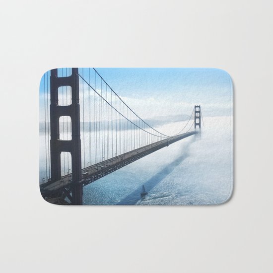 golden gate bridge river Bath Mat
