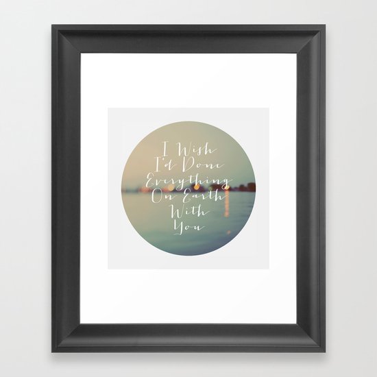 Everything On Earth Framed Art Print