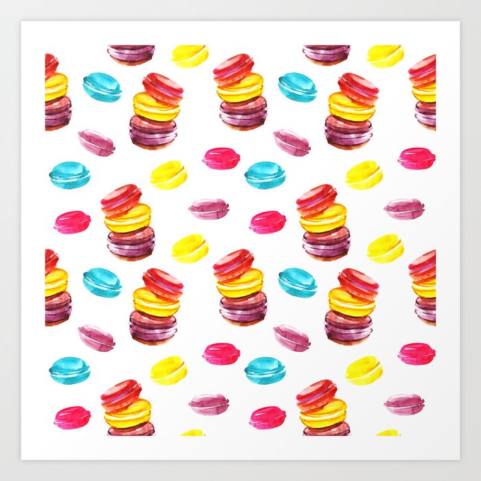 Sweet macaroons Art Print