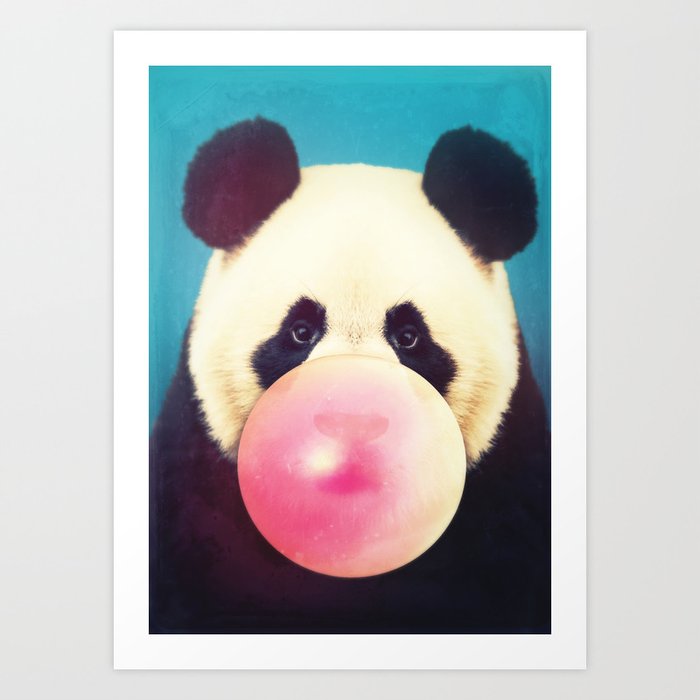 panda pop art print by rubbishmonkey