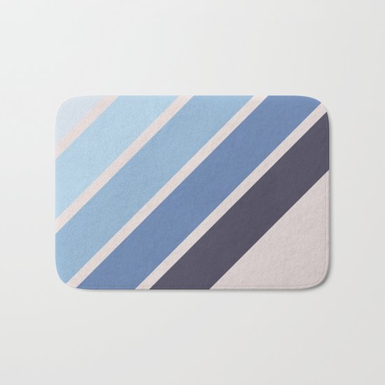 Blue Color Drift Bath Mat