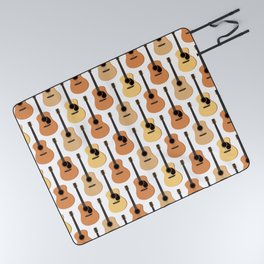 Acoustic Guitars Pattern Picnic Blanket