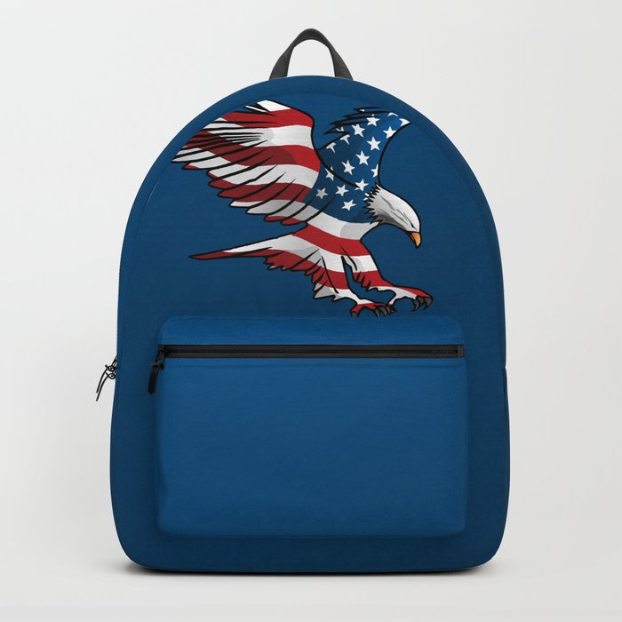 Patriotic Flying American Flag Eagle Backpack by hobrath Society6