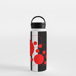 Black and White Stripes Water Bottle