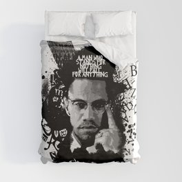 Malcolm X Stand Tall Duvet Cover