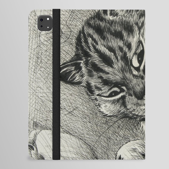 'Don't Mind Me, It's Washing Day' by Louis Wain iPad Folio Case