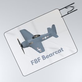 WW2 F8F Bearcat Airplane Picnic Blanket