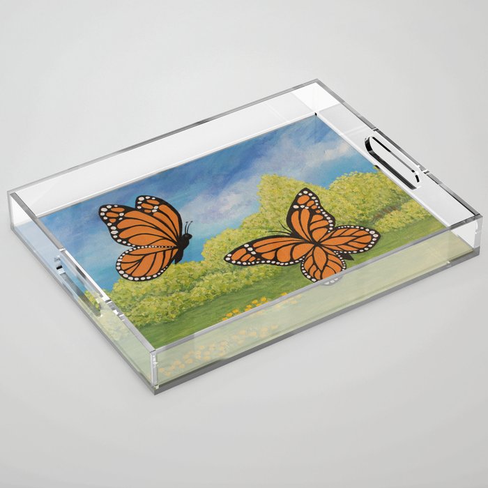 Butterflies Acrylic Tray