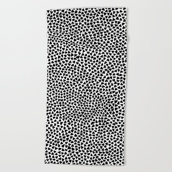 Black Triangles Beach Towel