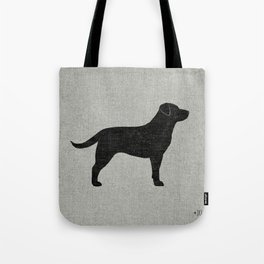 Black Labrador Retriever Dog Silhouette Tote Bag