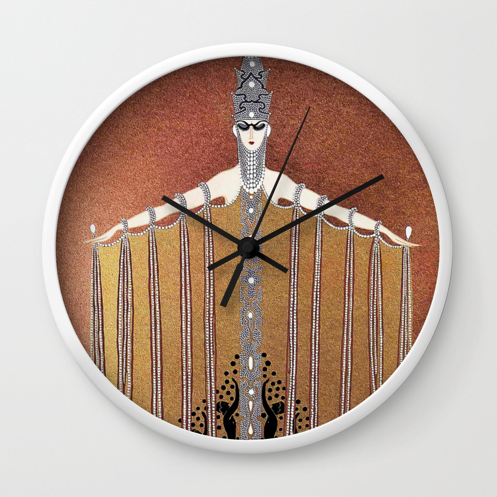 Design In Art Deco Style Adoration Wall Clock By Patriciannek Society6 Design In Art Deco Style Adoration