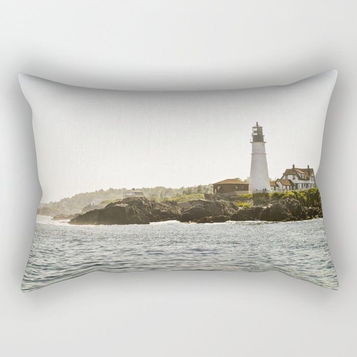 Lighthouse in Portland, Maine. Rectangular Pillow