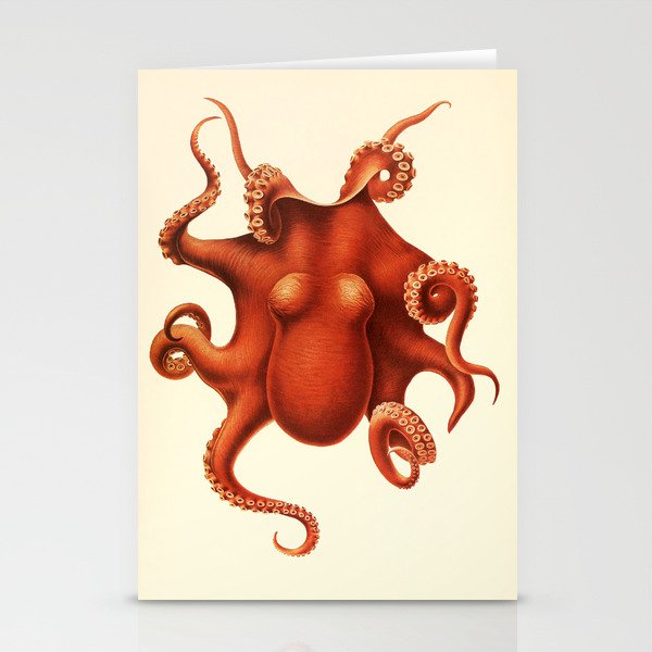 Art by Friedrich Wilhelm Winter from "Cephalopod Atlas" by Carl Chun, 1910 (benefitting Greenpeace) Stationery Cards