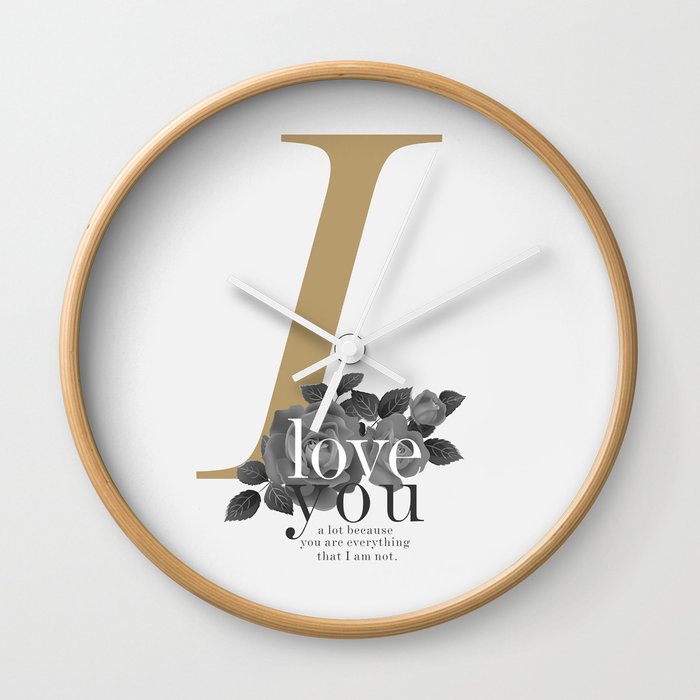You Complete Me - LOVE #society6 #love #buyart Wall Clock