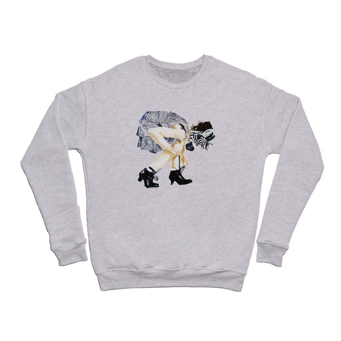 zebra girl Crewneck Sweatshirt
