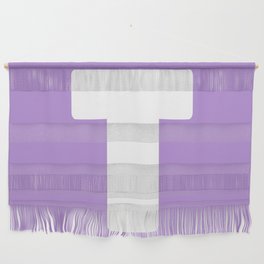 T (White & Lavender Letter) Wall Hanging