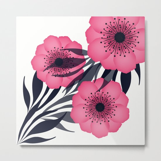 Pink flowers. Metal Print