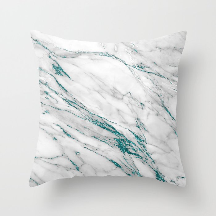 teal and gray pillows