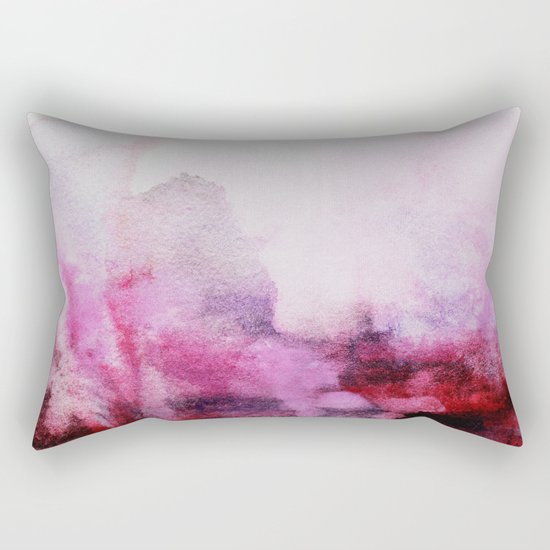 Abstract Red Rectangular Pillow
