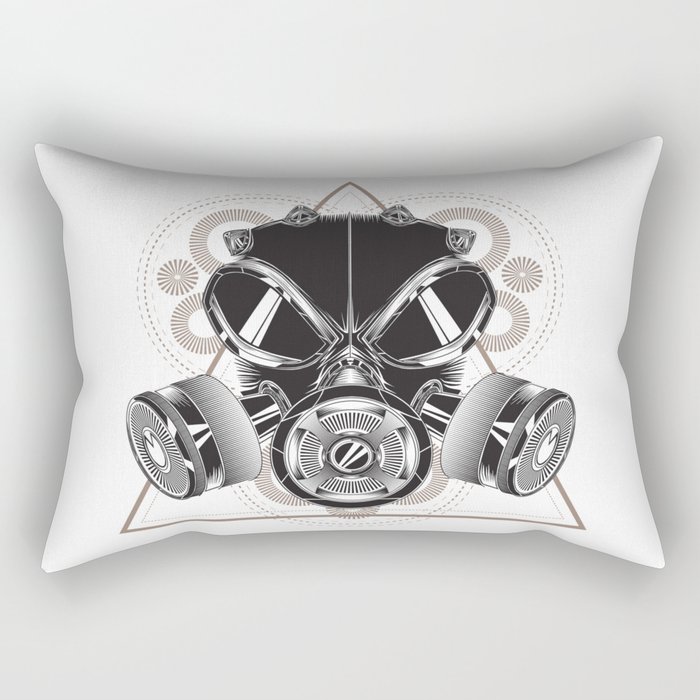 Gasmask Rectangular Pillow