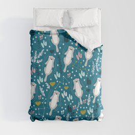 Cute otters Comforter