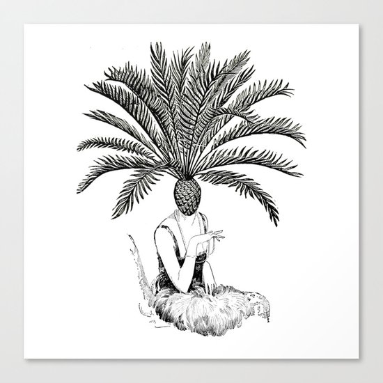 Palm Tree Head Canvas Print