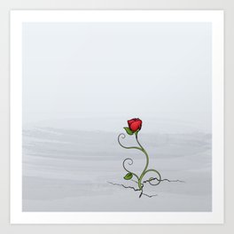 The Rose that Grew from Concrete Art Print