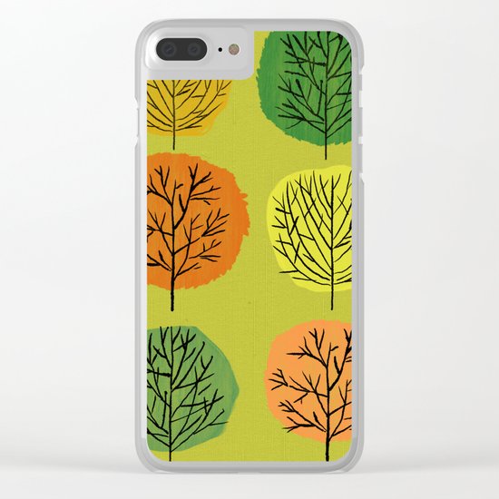 Tidy Trees All In Pretty Rows Clear iPhone Case