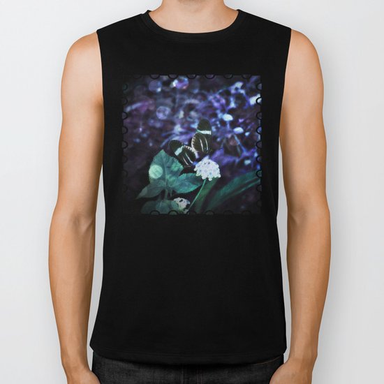 Butterfly Duel at Dusk Biker Tank