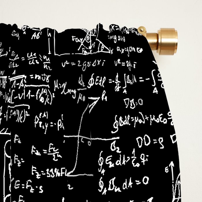 Physics Equations on Chalkboard