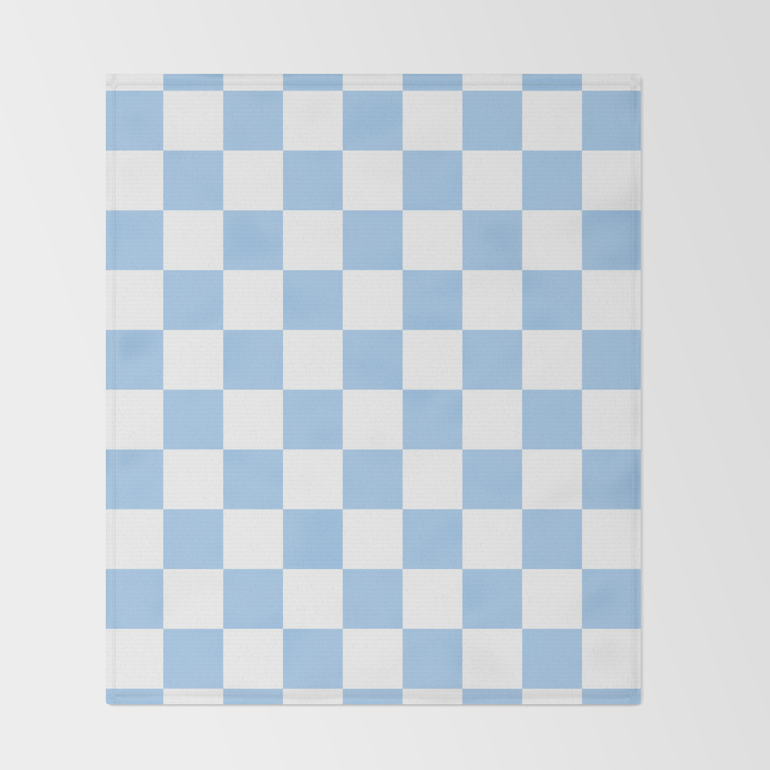 Checkered White And Baby Blue Throw Blanket Checkered White And Baby Blue Throw Blanket