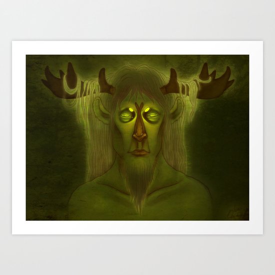Horned Deity Art Print
