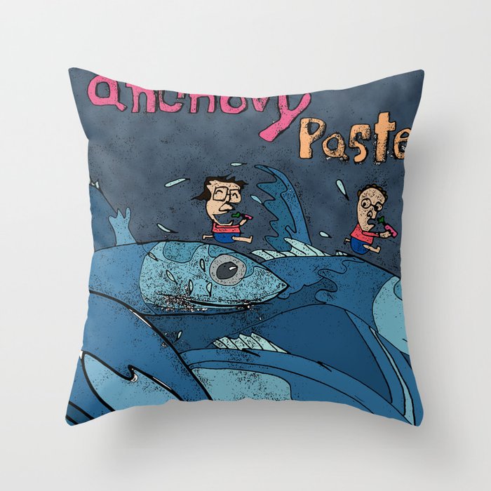 Running with the Anchovies! (Anchovy Paste) Throw Pillow