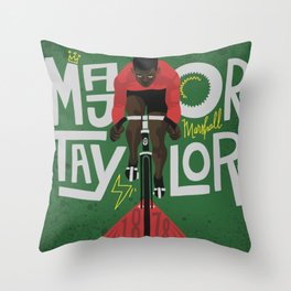 Major Taylor - Pan-African Throw Pillow
