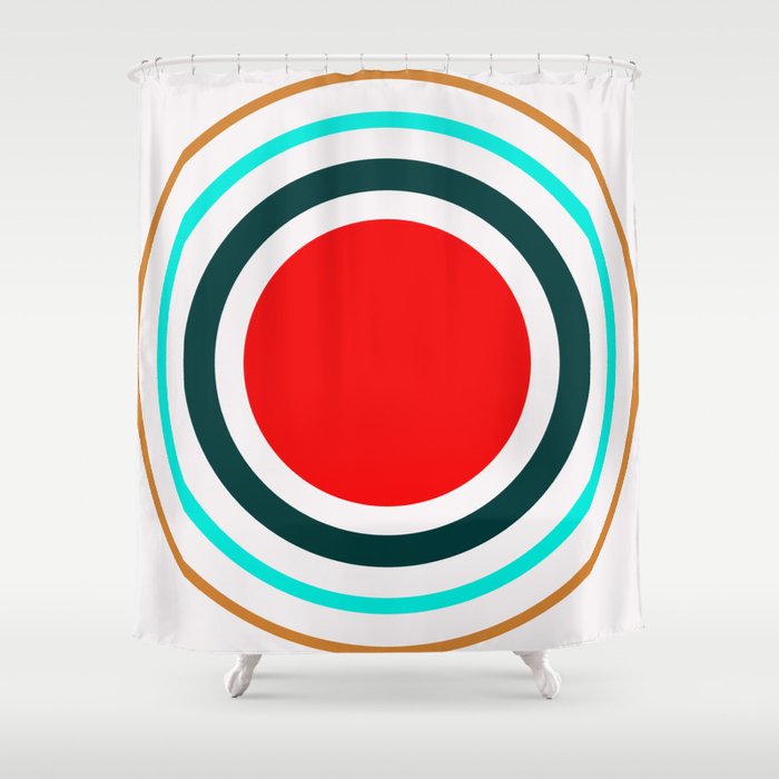 Abstract Geometric Christmas Pattern 03 Shower Curtain