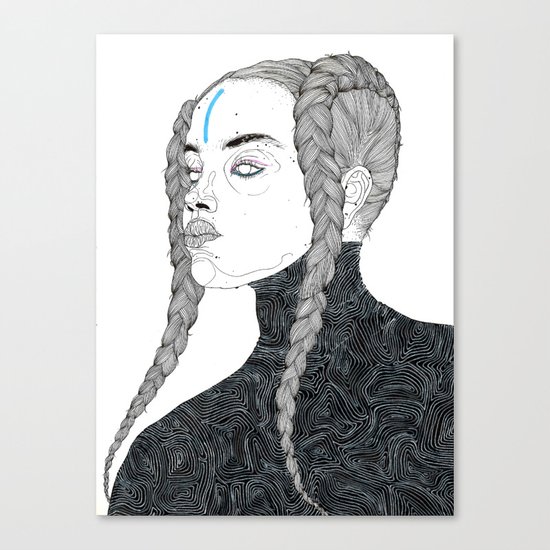 DoodleGirl One Canvas Print