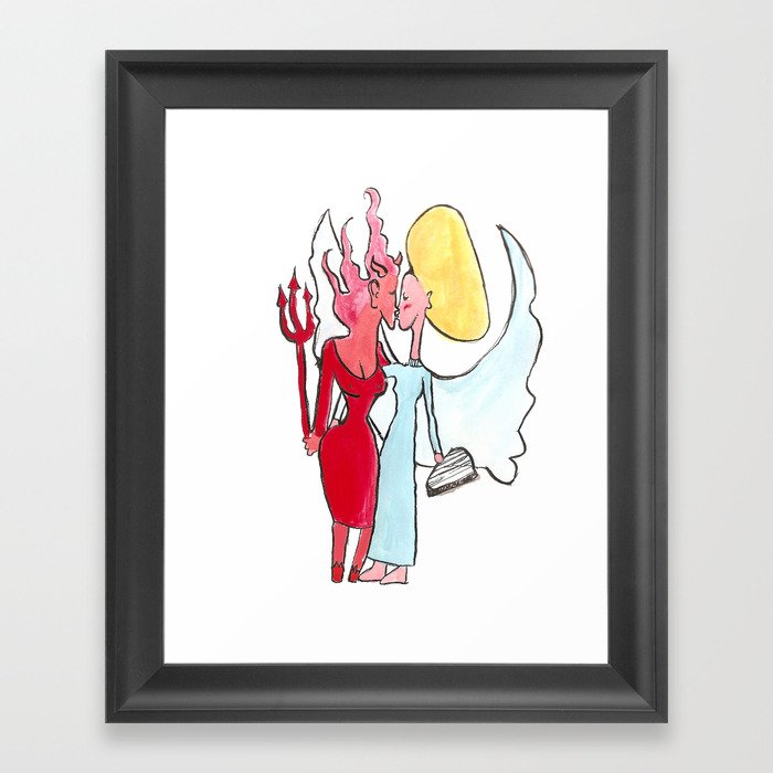 Your place Angel and devil lesbian Variant, Angel and devil lesbian something