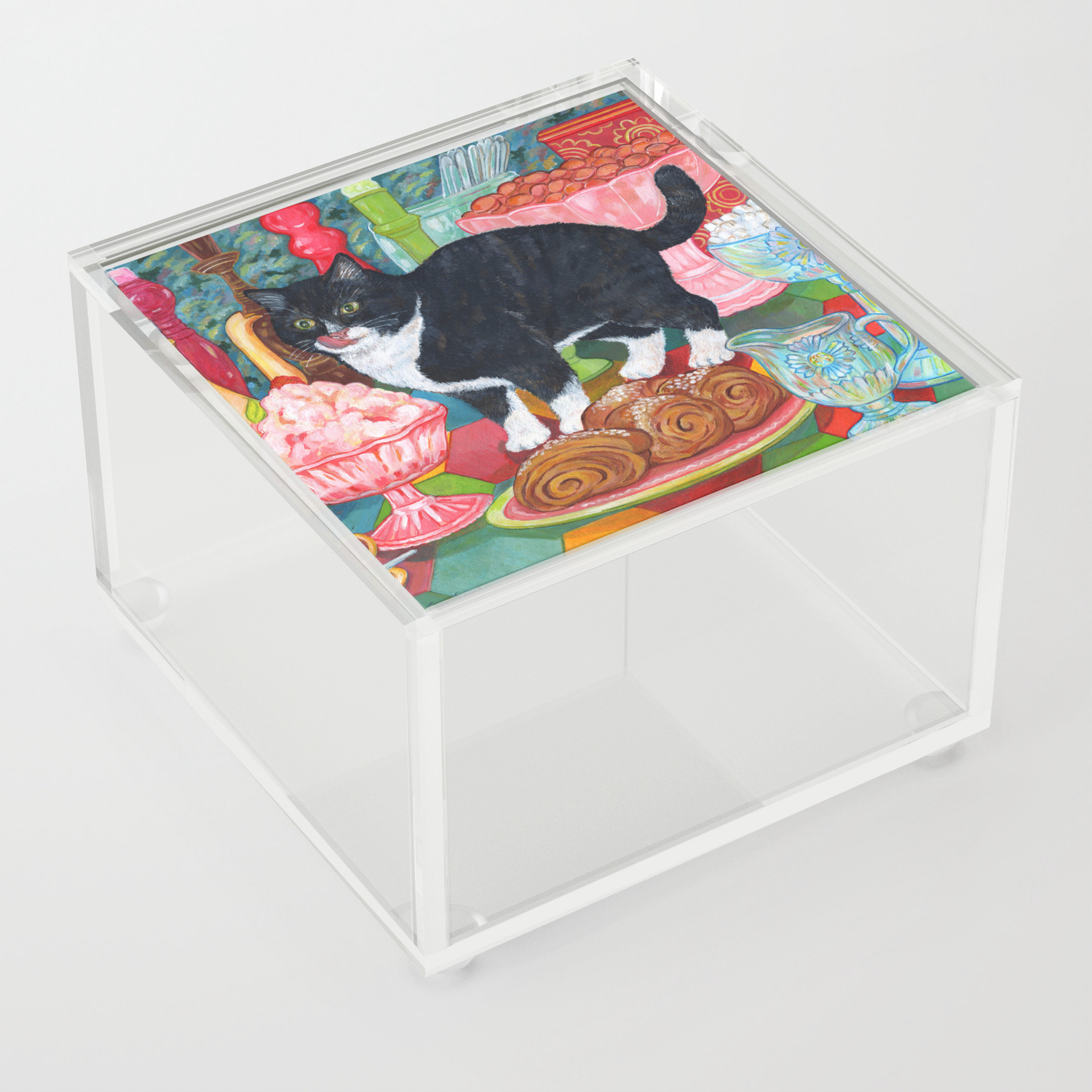 Tea For Two For A Cat And You Acrylic Box By Innokasmedia Society6