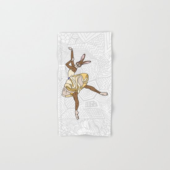 Bunny Rabbit Ballerina Tutu Hand & Bath Towel
